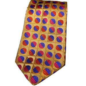 Robert Talbott Men's Silk Tie – Geometric Medallion Grid